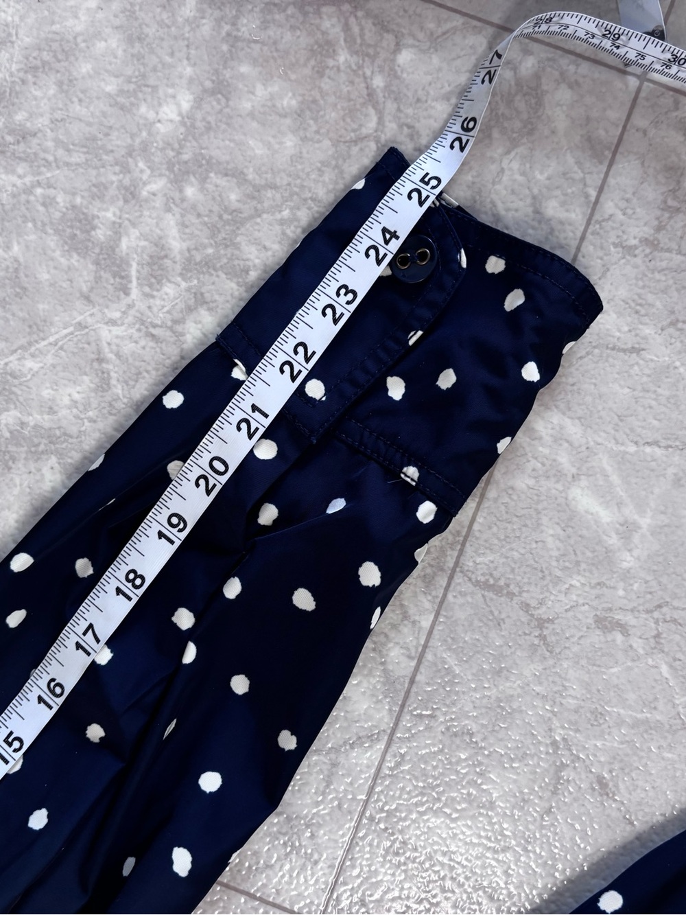 Anthropologie Daughters Of The Liberation Navy Polka Dot Rain Jacket Size 8 EUC - Picture 7 of 13